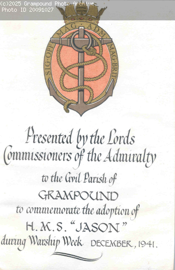 Picture of HMS Jason Certificate