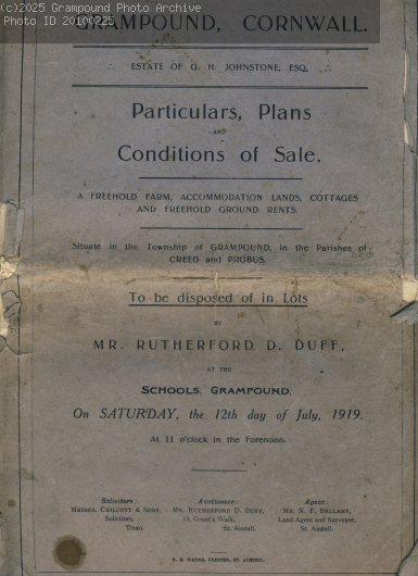 Picture of Property sale catalogue of July 1919 