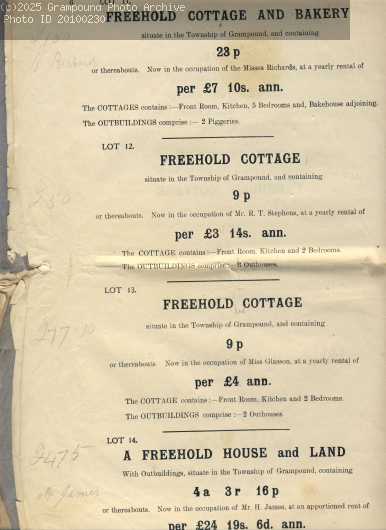 Picture of Property Sale 1919 : Lots 11-14 Fore Street north