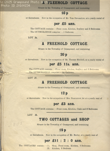 Picture of Property sale 1919: Lots 25-28 Fore Street south