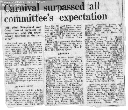 Picture of Grampound Carnival 1982