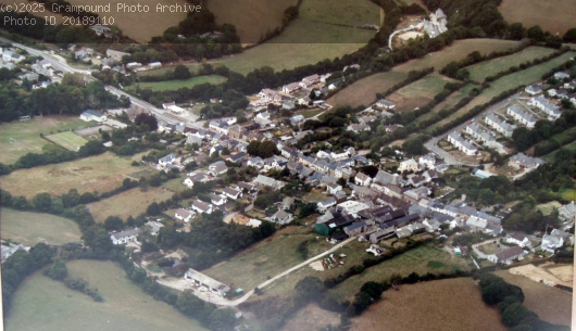 Picture of aerial view of Grampound showing Fore Street, Mano