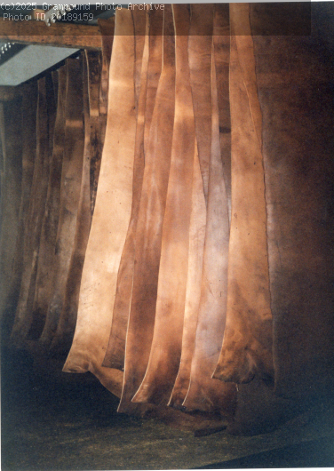 Picture of Manor Tannery leather drying
