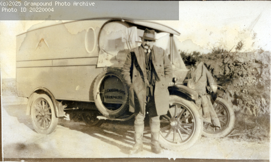 Picture of Jabez Pollard with a Croggon van